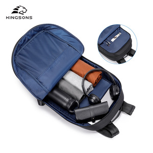 Kingsons Men's Business Laptop <b>Backpack</b> Water Resistant Solid Color Shoulder <b>Straps</b> For Travel And College Use - Product Image 1