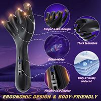 Dildo d'entraînement pénien avec tentacules vibrants, 5 moteurs, étanche, pour masturbation masculine, massage, désensibilisation, entraînement, utilisation au toucher de la paume