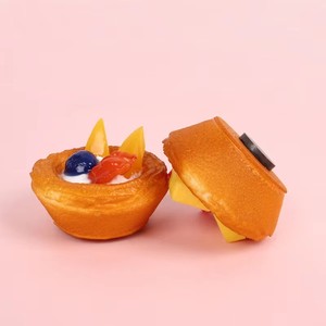 Modèle de tarte aux œufs artificielle en PVC, fausse pâtisserie de simulation pour vitrine de boulangerie, décoration de cuisine à domicile, accessoires de photographie - Product Image 2