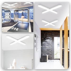 Woojong <span class=keywords><strong>2025</strong></span> Mới Tùy Chỉnh Chuyên Nghiệp <span class=keywords><strong>LED</strong></span> Độc Đáo Tuyến Tính Chữ Thập Đèn 55W Trần Tường Ánh Sáng 600Mm PC Ống Đầy Đủ Cổ Phiếu Cho Trang Trí Nội Thất - Product Image 6