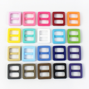 Meetee-Hebilla de ajuste de <span class=keywords><strong>10mm</strong></span>, accesorios de material plástico de color blanco y negro, correa de bolsa de tres velocidades, hebillas trideslizantes - Product Image 1