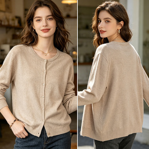 Suéteres Femininos de Tricô 70% Viscose 30% Nylon, Malha Fina, Macio e Respirável, Antirrugas, Casual 12GG - Product Image 3