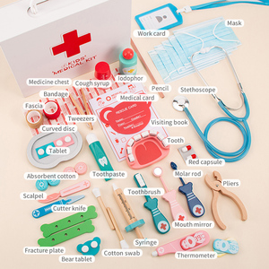 Dropshipping Products 2026 Wooden <b>Doctor</b> <b>Set</b> Toy for Play Educational Injection Tool Simulation Medicine Box Service in China - Product Image 3
