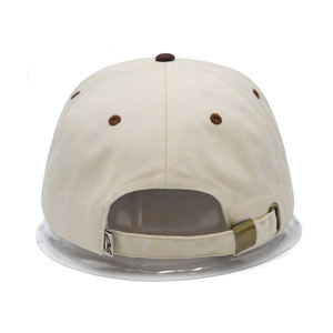 หมวกแก๊ปเบสบอลทูโทน5แผงปักลายโลโก้สำหรับผู้ชายหมวกทรงกรอบ - Product Image 3