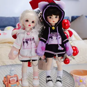 ตุ๊กตา BJD แบบมีฮู้ด,เสื้อผ้าตุ๊กตานางแบบสาวสวยญี่ปุ่นปรับแต่งได้