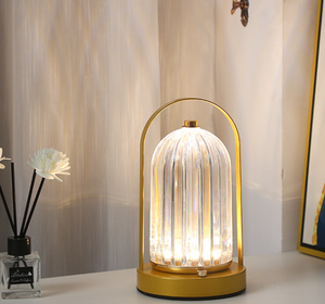 Recarga al aire libre Handy Touch Ctrl Regulable Led Metal Crystal Art Lámpara de mesa para mesita de noche Escritorio Decoración Camping Fiesta de vacaciones Regalo - Product Image 3