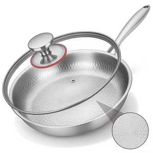 Utensilios de Cocina de Titanio, Sartén <span class=keywords><strong>Antiadherente</strong></span> de Titanio de 5 Capas, Sartén Martillada de Titanio para Cocina - Product Image 3