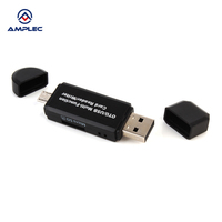 Lector de Tarjetas SD USB C, Lector de Tarjetas Micro SD TF, Lector de Tarjetas de Memoria de Doble Ranura con USB-A y Tipo-C, Adaptador OTG para Teléfono Android