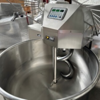 Mélangeur à spirale professionnel en acier inoxydable à double vitesse pour pâte de blé 50kg 75kg 100kg 380L, mélangeur de poudre numérique