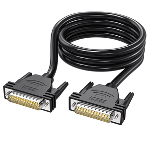 Özel DB25 erkek kadın 6 FT çift korumalı bakır RS232 seri kablo folyo Metal örgü D-SUB 25 PIN otomobil uygulamaları - Product Image 1