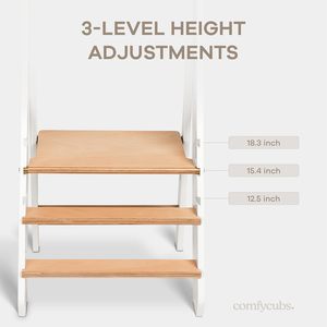 Kids <b>Step</b> <b>Stool</b> for Ages 3+, 3 Height Adjustable Toddler Tower, Montessori Furniture Designed - Product Image 4