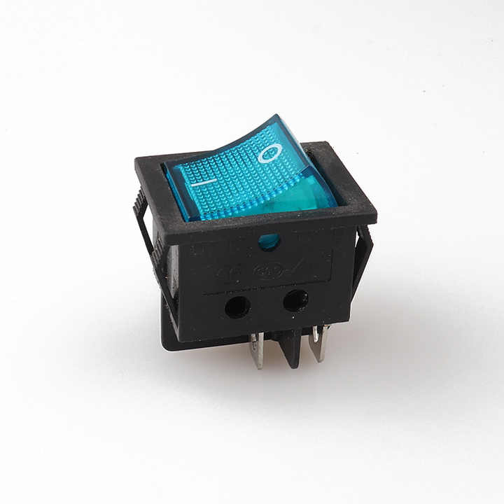 Interruttore A Bilanciere KCD4 IP67 – 20A/125V – 16A/250V, 4 Pin Sigillato Con LED 12V O 220V, Foro 22x30 Mm