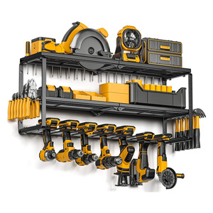 <b>Wall</b> <b>Mounted</b> Metal Tool Rack 26 In Extra Tall 3 Tier Storage <b>Shelf</b> For Power Tools And Accessories - Product Image 2