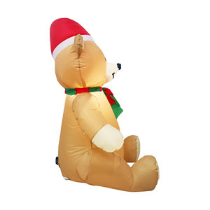 Ours gonflable de 3,5 pieds avec lumière LED, décoration intérieure gonflable de Noël, ours de Noël gonflable pour la fête de Noël en famille - Product Image 5