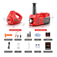 Kit d'outils de réparation d'urgence routière pour voiture, comprenant un cric hydraulique électrique 3-en-1 12V, un gonfleur d'air et une clé à chocs, vente en gros OEM