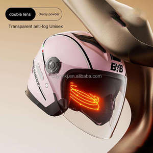 Dernier modèle de casque <span class=keywords><strong>moto</strong></span> demi-face en ABS avec double visière, respirant, toutes saisons, accessoires pour scooter, équipement de réglage, vente en gros - Product Image 4