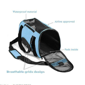 Foldable Pet Carrier Bag Breathable Mesh Dog and <b>Cat</b> Travel <b>Backpack</b> Portable Crossbody Handbag for Daily outings - Product Image 3