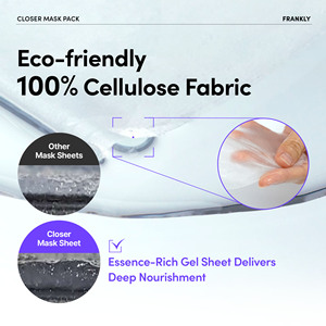 FRANKLY Closer Mask 1Pc Masque facial de luxe hydratant et éclaircissant de qualité supérieure avec tissu élastique pour l'éclat et l'hydratation - Product Image 4