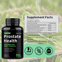 Complément alimentaire pour la prostate pour adultes OEM, 60 capsules pour hommes et femmes, avec extrait de zinc et de palmier nain, favorisant une fonction prostatique saine