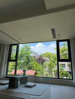 Sistema de Ventanas Modernas de Aluminio con Apertura Horizontal, Aislamiento Térmico y Acústico de Alto Rendimiento ZCSUNG, Acabado en Acero Inoxidable