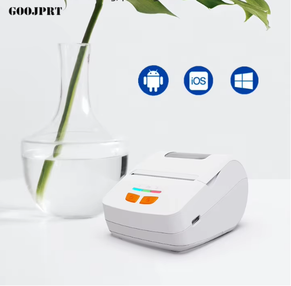 Professional Durable 2-inch Portable Receipt Thermal Printer Mobile Pocket 58mm for Type-C 1500mAh Battery Mini Stock