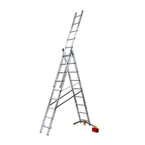 บันไดพับได้ GIERRE MODULA G-LEVEL AL415GL แบบปรับระดับได้ 3 ตอน พร้อมระบบ LOT-System ขนาด 3x9 ฟุต - Product Image 1