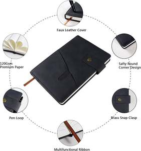 Personalized Custom Logo <b>A5</b> <b>Lined</b> Leather Journal - Hardcover Executive <b>Notebook</b> for Men & Women - Product Image 5