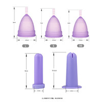 Copa Menstrual de grado médico para mujer, copa de menstruación, aplicador de copa Menstrua, Copas Menstruales de silicona para mujer