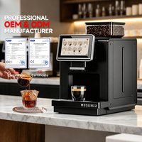 Máquina de Espresso Profesional MOSEENER Cafetera Automática Eléctrica de Uso Comercial y Fácil de Operar