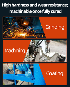 350 ℃   Mastic de réparation métallique <span class=keywords><strong>haute</strong></span> résistance à la température - Pâte grise au ratio 4:1 pour usage industriel - Product Image 6