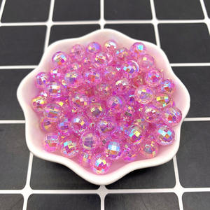 Acrylic <b>Loose</b> <b>Beads</b> Wholesale 6/8/10MM UV Plated Faceted Earth <b>Beads</b> for DIY Jewelry Accessories - Product Image 5