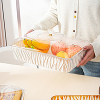 Opbergorganizer voor thuis, creatieve plastic opbergbakjes, milieuvriendelijk, modern, luxe, voor snacks, fruit, sieraden, parfum, cosmetica.