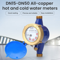 Compteur d'eau mécanique multi-jets à sec en laiton ISO4064 DN20 R80 pour eau potable