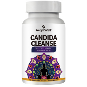 Fórmula AegleWell OEM Candida <span class=keywords><strong>Cleanse</strong></span> con Orégano, Ajenjo y Probióticos de 15B CFU para la Desintoxicación Intestinal, Control de Hongos y Equilibrio Digestivo - Product Image 1