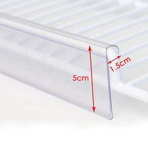 Tira de PVC Transparente Blanca Ecológica Personalizada para Etiquetas de Precios en Estantes de Supermercado, Fácil Instalación, Extrusión y Corte de Plástico - Product Image 2