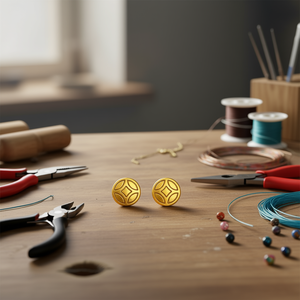 Accessori per ciondoli Ilan in oro, 2 pezzi, per la creazione di gioielli - Product Image 3