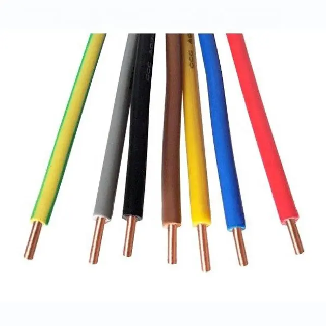 Copper conductor PVC insulated wire single core BV cable solid electric cable electric wire 100% pure copper