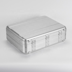 Aluminium draagbare aktetas, aanpasbare metalen kist, duurzame documentenopbergkist, gevoerd met spons, op maat gemaakt - Product Image 2