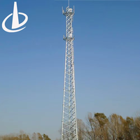 Tour de télécommunication cellulaire 5G tubulaire en treillis galvanisé à chaud et monopode
