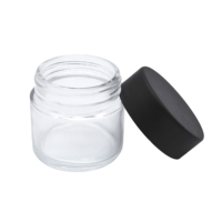 Bocaux en verre ronds en plastique résistants aux enfants pour fleurs et médicaments, avec couvercle, 1-4 oz, personnalisables, vente en gros