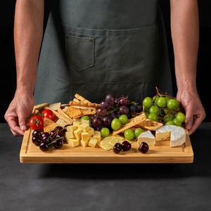 Tabla de Cortar de Bambú para Cocina, Color Carbonizado, con Canal para el Agua, en Oferta - Product Image 3