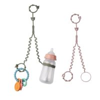 Chaîne de biberon en silicone en forme d'ours, multifonctionnelle, anti-chute, anti-perte, sans BPA, écologique, de qualité alimentaire, à débit lent, neuve d'usine