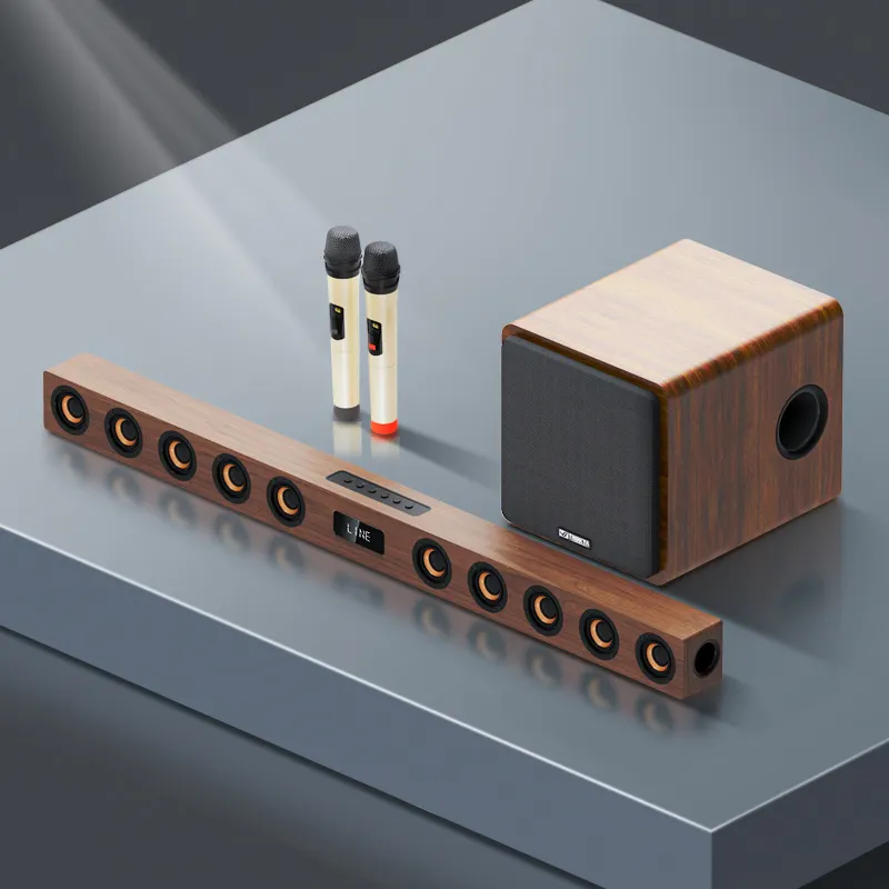 Hochwertige Heimkino 2.0 BT Funktion 40W Leistungs starke DJ-Ausrüstung Lautsprecher Sound Bar TV-Wand lautsprecher mit Fernbedienung