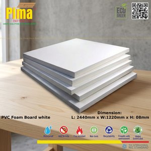 Panneau en mousse PVC WPC blanc de 15 mm d'épaisseur, densité 0,6 g/cm3, anti-termites, panneaux en plastique pour armoires - Product Image 1