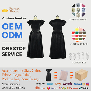 ZYHT 45153 Venta al por mayor A-Line Banquete Vestidos de noche Elegante <span class=keywords><strong>Curvy</strong></span> Perlas Decoración Maxi Longitud Señoras Negro Vestidos de <span class=keywords><strong>fiesta</strong></span> largos - Product Image 3