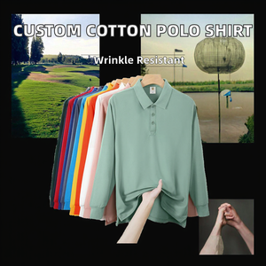 Camiseta de Hombre Personalizada, 100% Algodón, Diseño Sólido, Manga Larga, Bordada, Antiarrugas, Talla Personalizable, Logotipo Impreso - Product Image 2