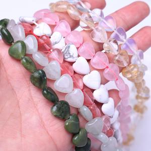 Cuentas de Piedra de Aguamarina Natural al por Mayor de 10 mm con Forma de Corazón y Orificio, Hilo de Piedras Preciosas de Ágata para Fabricación de Joyería DIY - Product Image 3