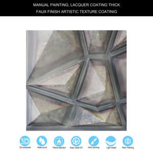 Panneaux muraux 3D de conception <span class=keywords><strong>japonaise</strong></span> moderne Carreaux de plafond en PVC peints à la <span class=keywords><strong>craie</strong></span> en bois flotté imperméable pour café Club Style Salon-PLM101 - Product Image 3