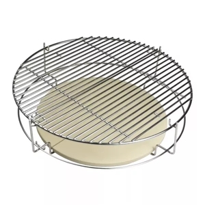 Matière métallique Durable, 2 niveaux, 21 pouces, Double niveaux, grille de cuisson en demi-lune, <span class=keywords><strong>Kamado</strong></span>, <span class=keywords><strong>accessoires</strong></span> de cuisine - Product Image 2