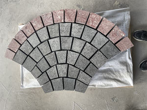 Raffiner la pierre extérieure parc et extérieurs forme d'éventail granit Cube pierre mosaïque carreaux de pavage - Product Image 2